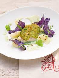 Uberbackener Zander Mit Kohlrabi Und Blauen Chips Kohlrabi Rezepte Uberbacken