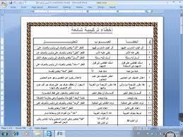 الاخطاء الشائعة في اللغة العربية