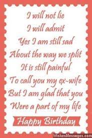 Birthday Wishes For Ex Wife Husband Birthday Quotes Birthday Wishes For Myself Birthday Message To Myself
