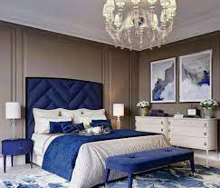 Inspiring Navy Blue Bedroom Decor Blue Bedroom Decor Luxurious Bedrooms Bedroom Decor