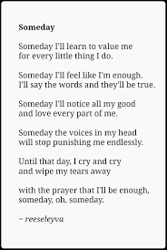 Poetry On Insecurity And Self Love