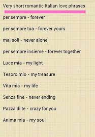 Romantic Italian Love Phrases Italian Love Phrases Italian Phrases Italian Words