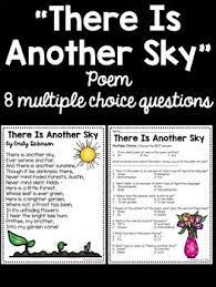 There Is Another Sky Poem By Emily Dickinson Reading Comprehension Worksheet Poetry Comprehension Poems Reading Comprehension Worksheets