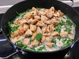 Hahnchen Spinat Pfanne Rezept Gerichte Mit Hahnchen Gerichte Mit Nudeln Spinat
