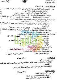 اسئلة التمهيدي العربية للصف السادس الابتدائي 2018 ملازمنا