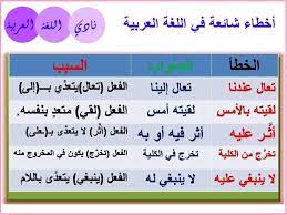 أخطاء شائعة في اللغة العربية