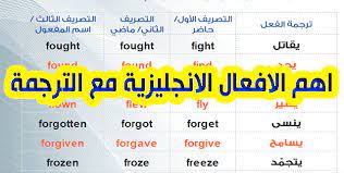 اهم الافعال الانجليزية Pdf مع الترجمة للعربية
