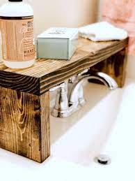 rustic wood shelf bathroom sink shelf