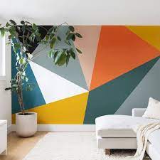 60 Best Geometric Wall Art Paint Design Ideas 1 33decor Bedroom Wall Designs Bedroom Wall Paint Geometric Wall Art