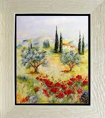 Tableau Peinture Art Tableaux De Provence Coquelicots Olivier Paysage De Provence Peintres De Provence Paysages Peinture Paysage De Provence Tableau Peinture