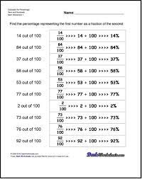 Calculate Percentage Worksheets These Practice Worksheets Include How To Turn Or Con Free Printable Math Worksheets Printable Math Worksheets Percentages Math