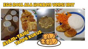 Move the rolled omelette to the side where you started to roll, and apply oil to the pan with a paper towel, even under the omelette. Egg Roll Ala Gorengan Hokben Versi Irit Dengan Tahu Youtube