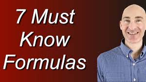 Act Math 7 Important Formulas Youtube