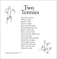 Two Tennies Kids Poems Funny Poems Summer Poems