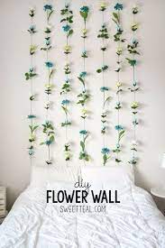 Best Diy Room Decor Ideas For Teens And Teenagers Diy Flower Wall Best Cool Crafts Bedroom Accessories Lighting W Diy Flower Wall Dorm Diy Dorm Room Diy