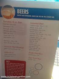 Carnival Cruise Beer Prices Carnival Cruise Carnival Cruise