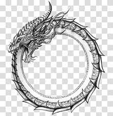 Ouroboros Dragon Illustration Ouroboros Dragon Symbol Jormungandr Snake Snake Tattoo Transparent Bac Ouroboros Tattoo Dragon Tattoo Designs Dragon Tattoo Ink