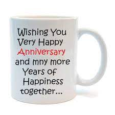 Juvixbuy Printed Happy Anniversary Mother In Law Father In Law White Ceramic Coffee Mug Happy Anniversary Birthday Wishes For Uncle Anniversary Wishes For Sister