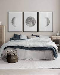 Set Of 3 Moon Prints High Quality Moon Phases Poster Boho Etsy In 2020 Above Bed Decor Bed Decor Bedroom Pictures Above Bed