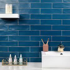 Bayou Marine 3x12 Matte Ceramic Tile Blue Tile Backsplash Tile Bathroom Blue Subway Tile
