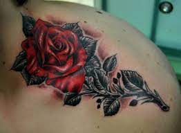 Meaning Of Rose Tattoo Black Blue Purple And Other Roses Tattoos Rose Tattoos For Men Rose Tattoo Design Red Rose Tattoo