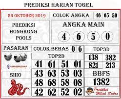 Prediksi Angka Top Hongkong 26 Oktober 2019 Agen Lottery Result Today Lottery Results