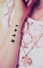 Bird Tattoos On Forearm For Girls Black Tattoos Small Wrist Tattoos Wrist Tattoos For Women Inner Wrist Tattoos