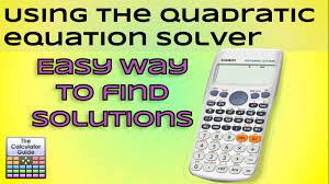 Using The Quadratic Equation Solver Casio Calculator Fx 991es Plus Fx 115es Plus Quadratics Quadratic Equation Calculator