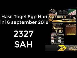 Hasil Togel Sgp Hari Ini 6 September 2018 Data Sgp Youtube Data 6 September