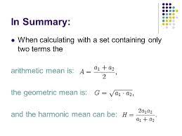 Other Means The Geometric Mean The Harmonic Mean Ppt Download