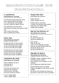 Clique nos links abaixo para navegar na marchinha desejada compensou confete coração corinthiano dama das camélias daqui não saio dig dim dim disco voador enfeite de carnaval espanhola está chegando a hora estão voltando as flores estrela do. Varal De Atividades Marchinhas De Carnaval