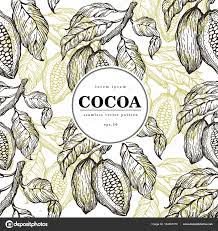 Download Royalty Free Cocoa Beans Vector Seamless Pattern Engraved Retro Style Illustration Chocolate Cocoa Beans Banne Illustration Cocoa Seamless Patterns