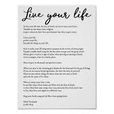 Live Your Life Inspirational Poem Poster Zazzle Com Inspirational Poems Live For Yourself Poems
