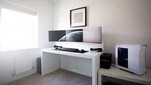 Clean Setup V2 Lots Of White Album On Imgur Work Space Decor Room Setup Gaming Room Setup