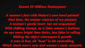Sonnet 20 A Woman S Face William Shakespeare Poem Poetry Lyrics Words Read Aloud Along Youtube