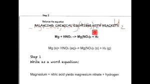 Balancing Chem Equations With Brackets Youtube