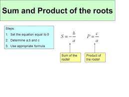 Sum And Product Of The Roots Quadratics Quadratic Equation Equation