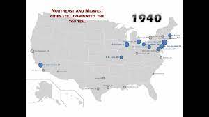 Largest Cities In The United States Over Time Youtube