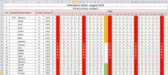 Attendance Sheet In Excel With Formula Attendance Sheet Template Attendance Sheet Attendance Sheet In Excel