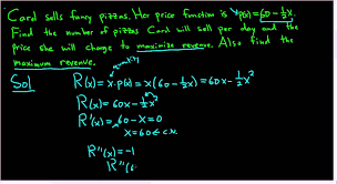 Optimization Maximum Revenue Word Problem Word Problems Math Videos Calculus