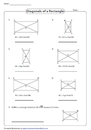 Find The Missing Measure Properties Of A Diagonal Rectangle Properties Perimeter Of Rectangle Rectangle