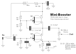 Amz Mini Booster Schematic Guitar Effects Guitar Electronics Circuit