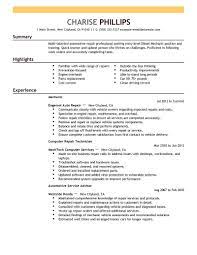 With the right formatting, you can be concise about the way you're showcasing your skills. Best Entry Level Mechanic Resume Example Livecareer