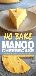 Super Creamy And Light Mango Cheesecake With Fresh Mangoes Love This Cake During The Hotter Days Of The Y Mango Cheesecake Mango Dessert Recipes Mango Dessert