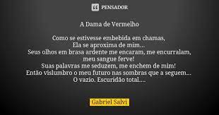 A Dama De Vermelho Como Se Estivesse Gabriel Salvi
