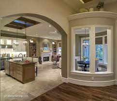 Love The Round Nook With Interior Windows Kitchen Living Room Nook Repin By Pinterest For Ipad Dream House Open Floor House Plans House Design
