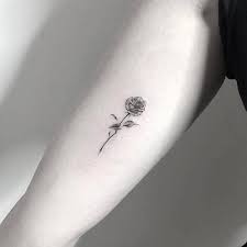 Single Needle Rose Tattoo On The Inner Arm Inner Arm Tattoos Single Rose Tattoos Rose Tattoos For Women