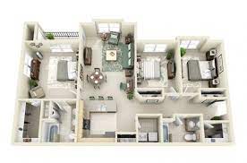3 Bedroom Apartment House Plans House Layouts Apartment Floor Plans House Plans
