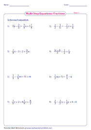 Solve Multi Step Equation Multi Step Equations Multi Step Equations Worksheets Two Step Equations