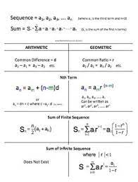 Arithmetic And Geometric Sequence Sum Nth Term Cheat Sheet Foldable Arithmetic Sequences Geometric Sequences Maths Solutions